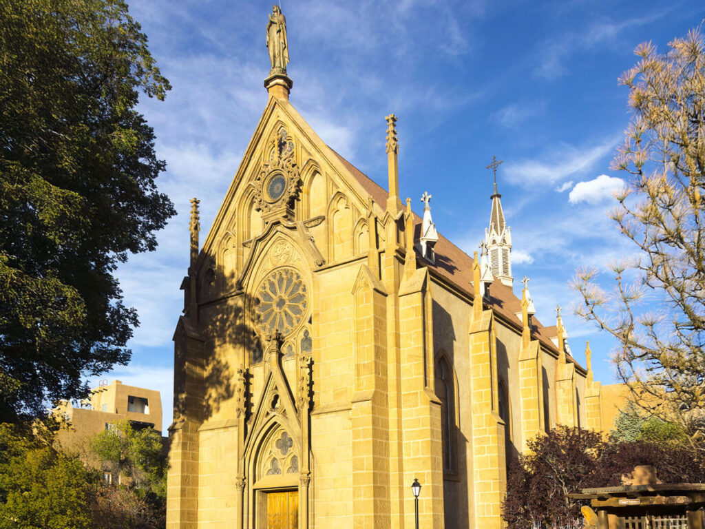 Extérieur de la Loretto Chapel à Santa Fe
